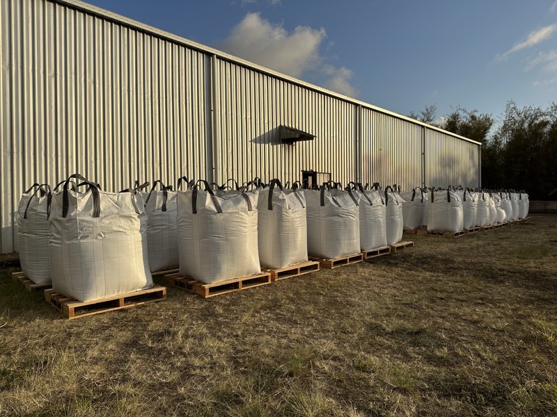 One cubic metre bulk bags ready for despatch at Glen Allyn